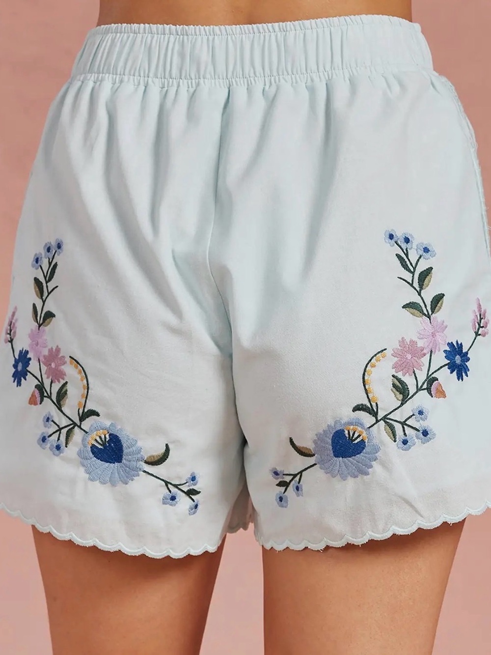 Darling! Summer Embroidered Short Sets Scallop Crochet Lace Sz S M L Tuckernuck - Picture 4 of 7
